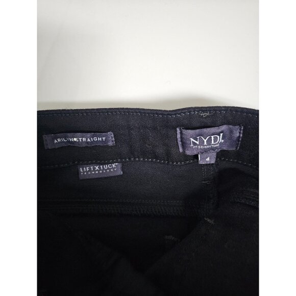 NYDJ Women's Marilyn Straight Leg Jeans Black Tag Size 4 - Picture 5 of 6